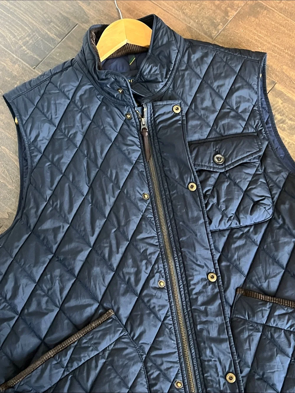 Polo by Ralph Lauren Navy Diamond-Quilted Men's Vest Size XL